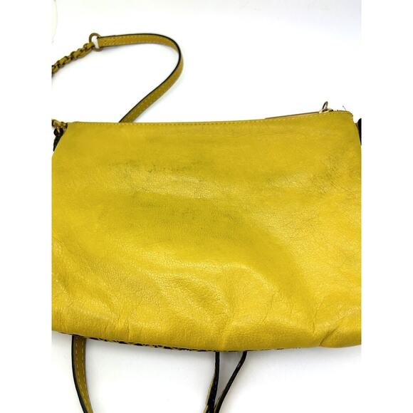 Elliot Lucca Cross Body Yellow Gold Leather Pocketbook - Picture 2 of 7